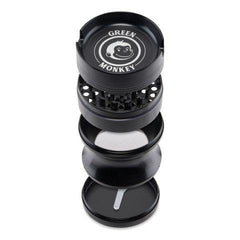 Green Monkey Grinder - Chacma 4pc with Ashtray - 63mm - Discreet Smoker