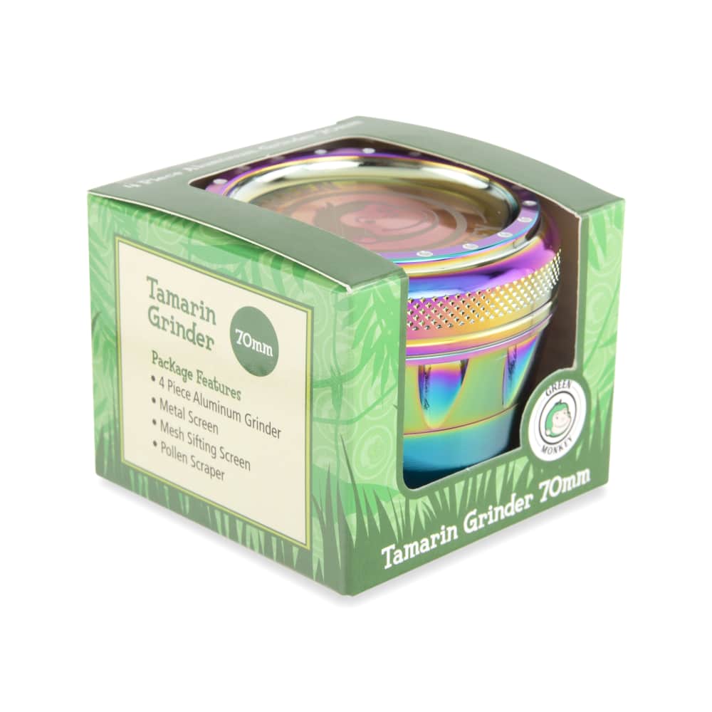 Green Monkey Grinder - Tamarin 4pc - 70mm - Discreet Smoker