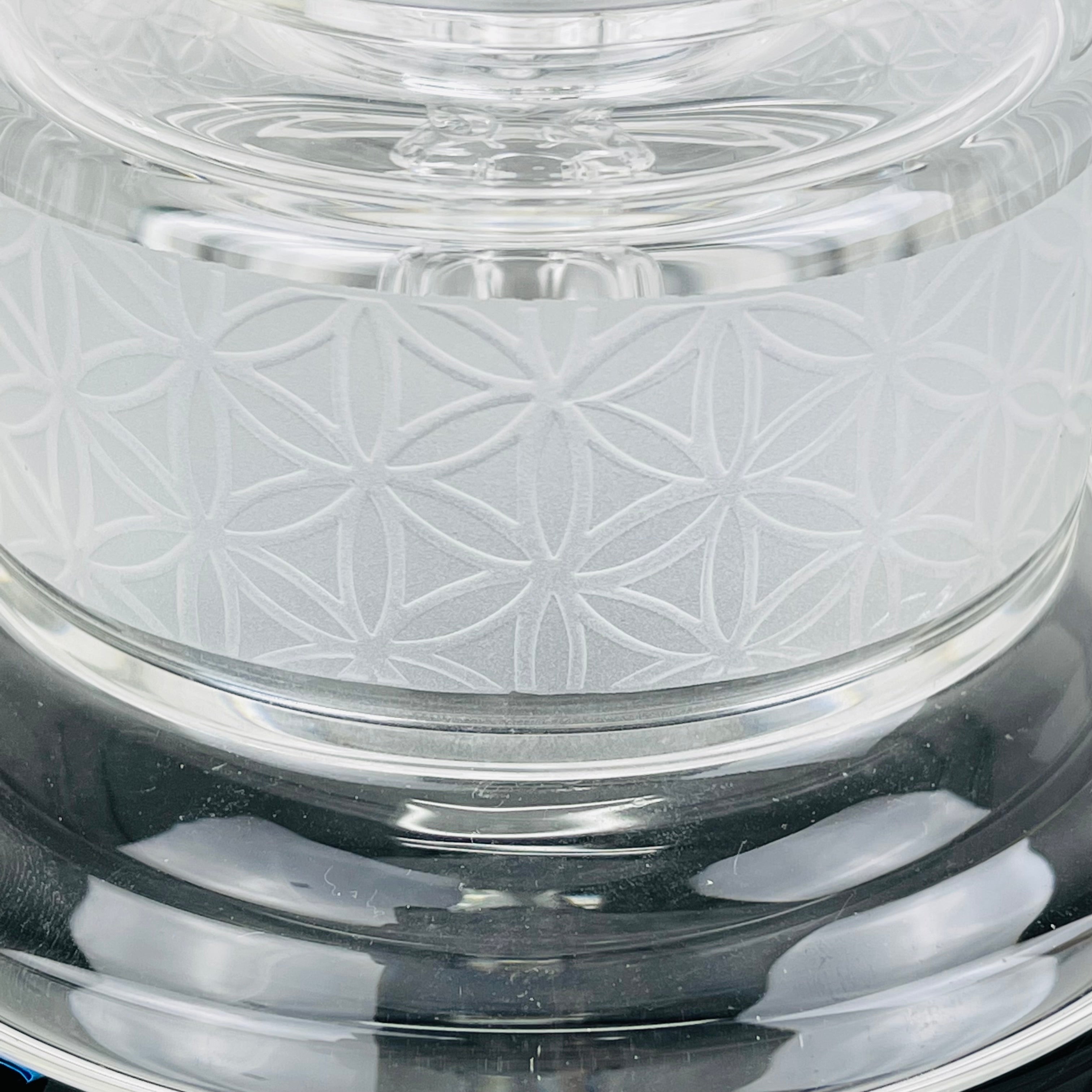 Beta Glass Labs Petra XL Custom Sandblasted #1 18mm Custom 1 of 1 (NO BOX) - Discreet Smoker