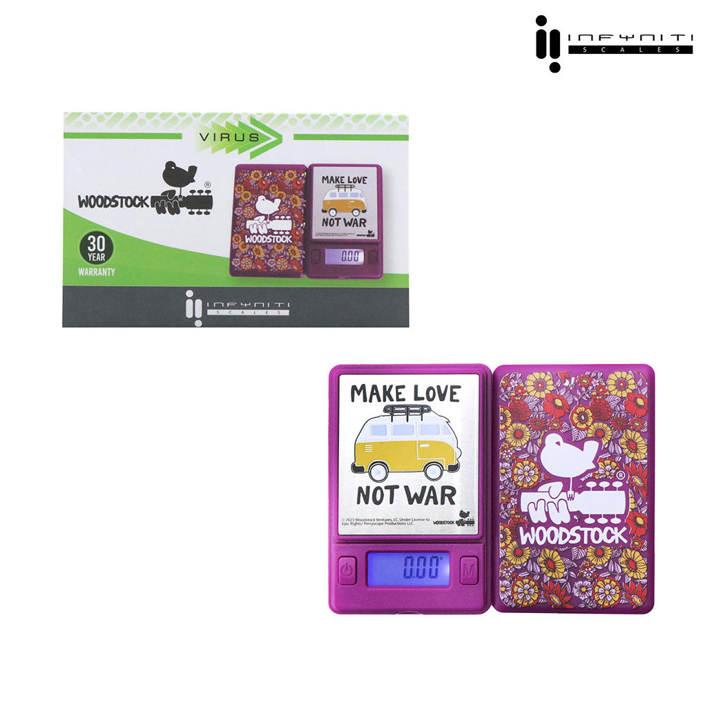 Woodstock, Make Love Virus - 50g X 0.01g Scale - Discreet Smoker