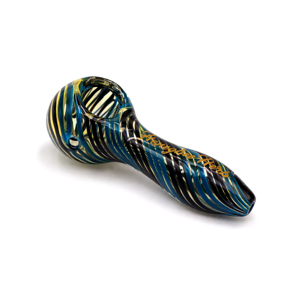 INSIDE OUT LINEWORK SWIRL HAND PIPE SPOON - Discreet Smoker