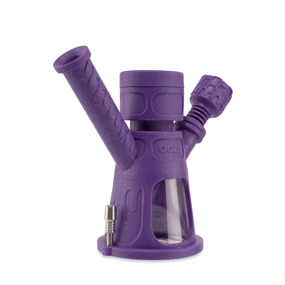 Ooze Hyborg Silicone Glass 4-in-1 Hybrid Water Pipe and Nectar Collector - Discreet Smoker