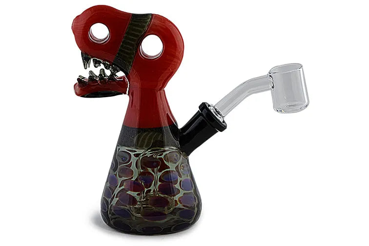 Dino Head Dichro Glass Rig - Discreet Smoker