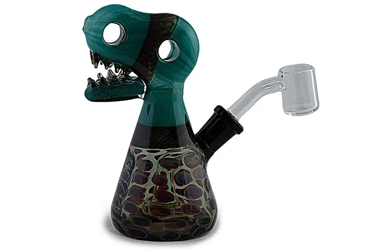 Dino Head Dichro Glass Rig - Discreet Smoker