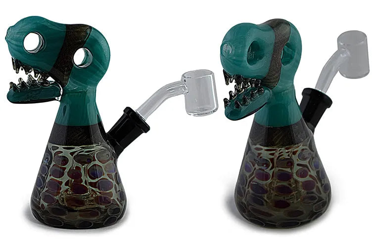 Dino Head Dichro Glass Rig - Discreet Smoker
