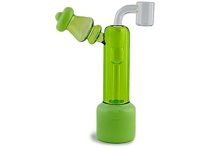 Straight Tube Milky Glass Rig Kit - Discreet Smoker