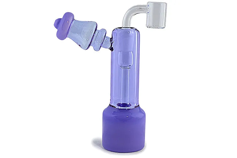 Straight Tube Milky Glass Rig Kit - Discreet Smoker