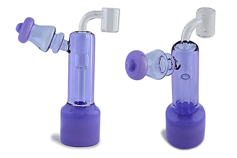 Straight Tube Milky Glass Rig Kit - Discreet Smoker