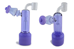 Straight Tube Milky Glass Rig Kit - Discreet Smoker
