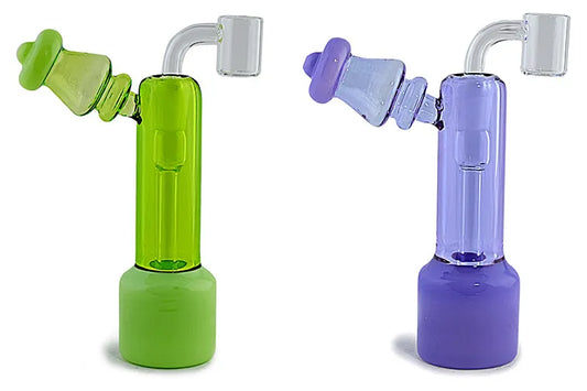 Straight Tube Milky Glass Rig Kit - Discreet Smoker