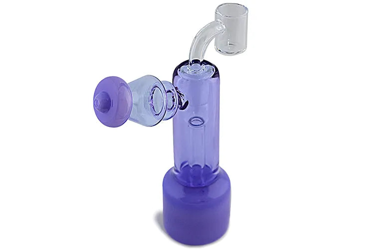 Straight Tube Milky Glass Rig Kit - Discreet Smoker