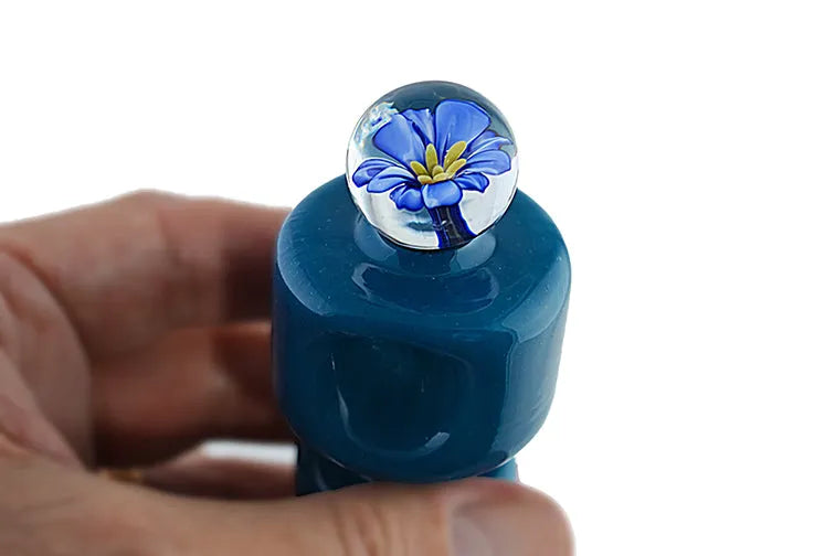 3D Flower Glass Marble Pipe - Discreet Smoker