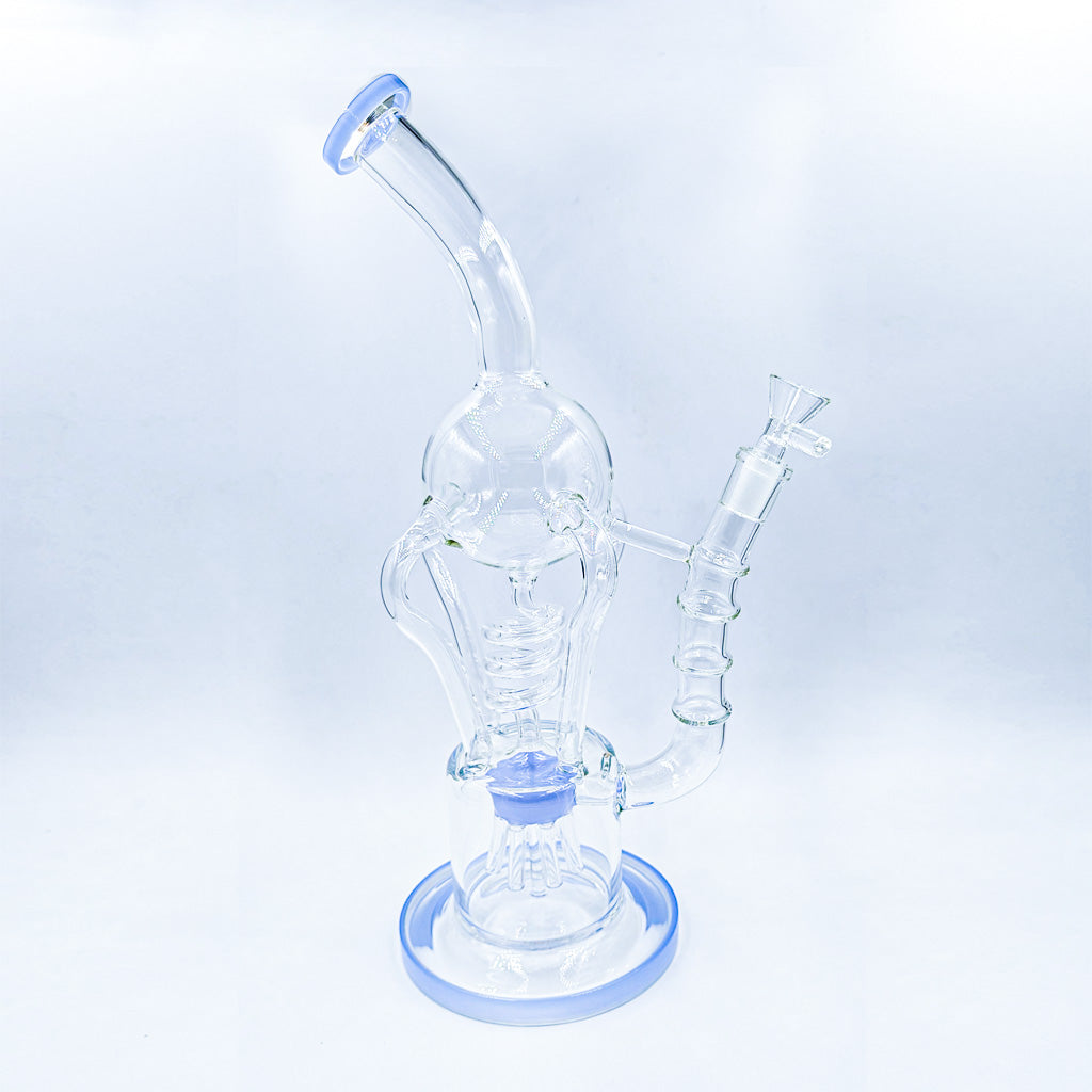 COIL AND SPRINKLER TREE DUAL PERC RECYCLER RIG - Discreet Smoker