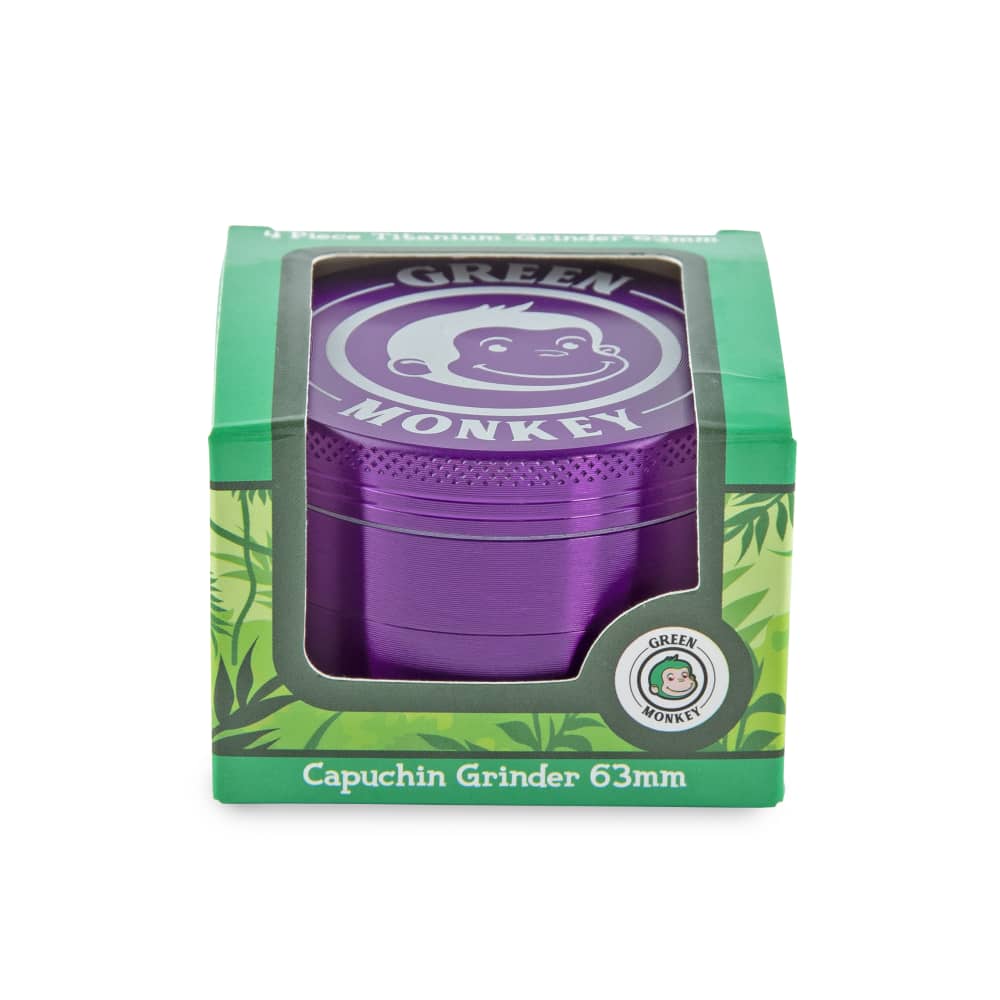 Green Monkey Grinder - Capuchin 4pc - 63mm - Discreet Smoker