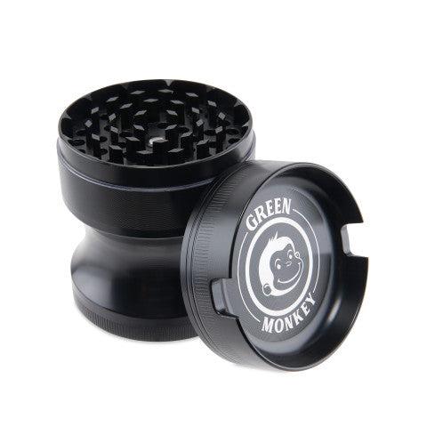 Green Monkey Grinder - Chacma 4pc with Ashtray - 63mm - Discreet Smoker
