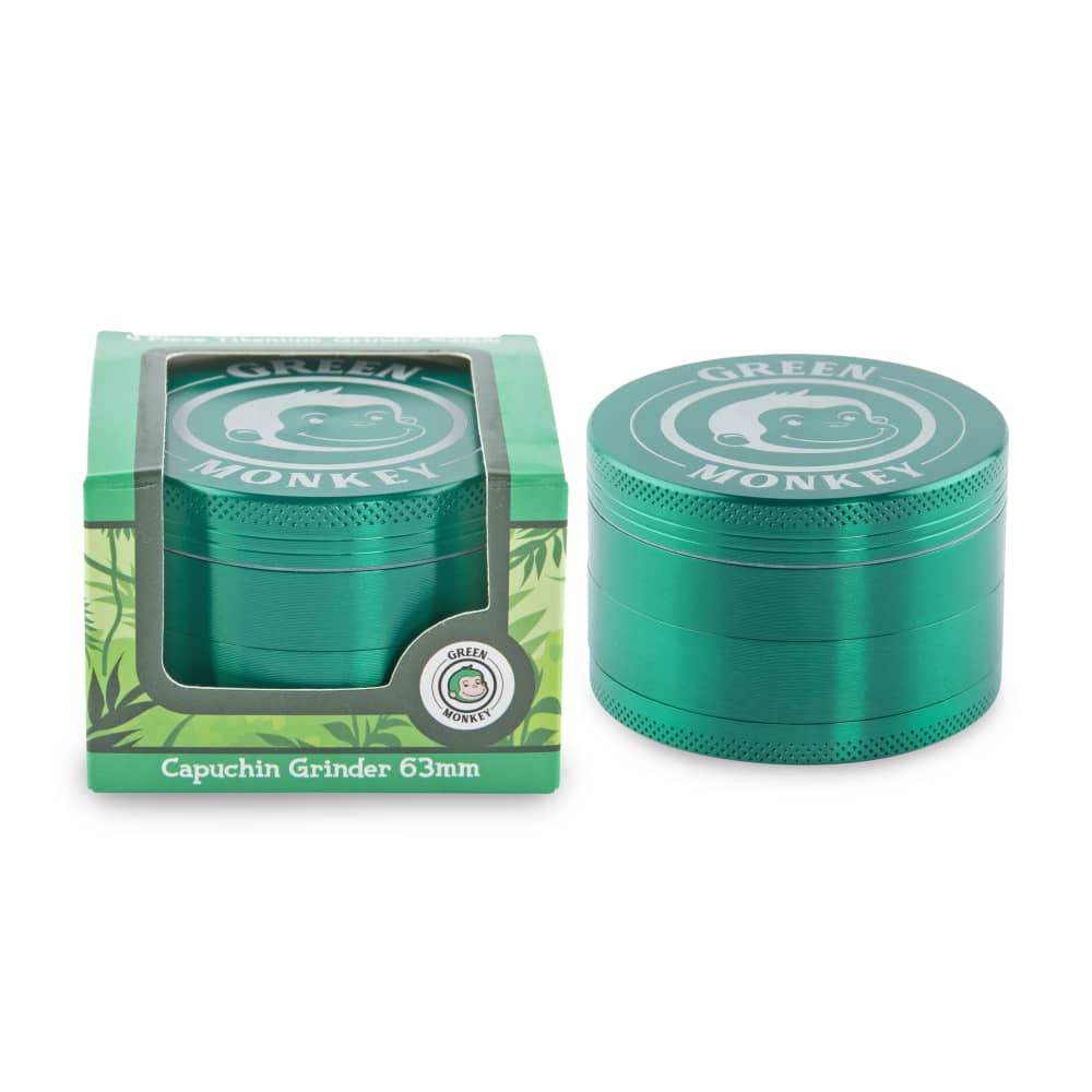 Green Monkey Grinder - Capuchin 4pc - 63mm - Discreet Smoker