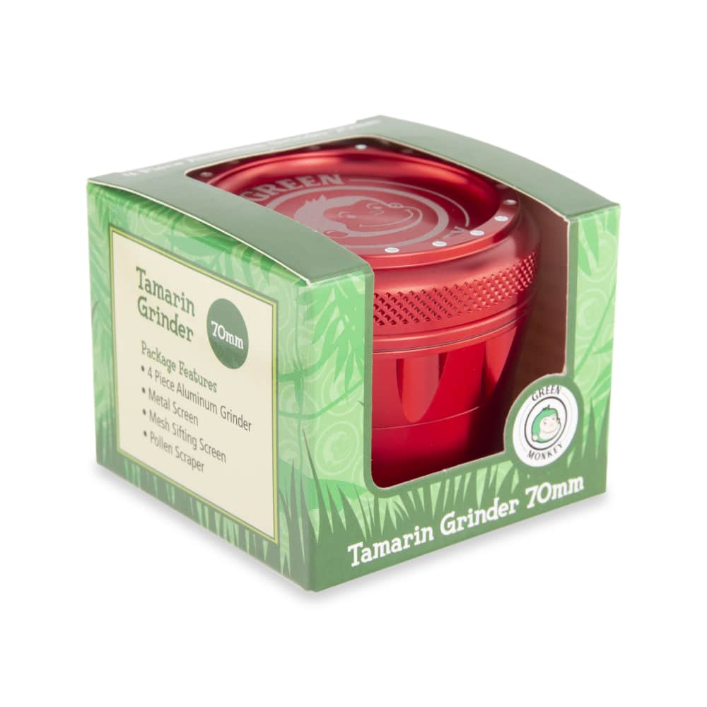 Green Monkey Grinder - Tamarin 4pc - 70mm - Discreet Smoker