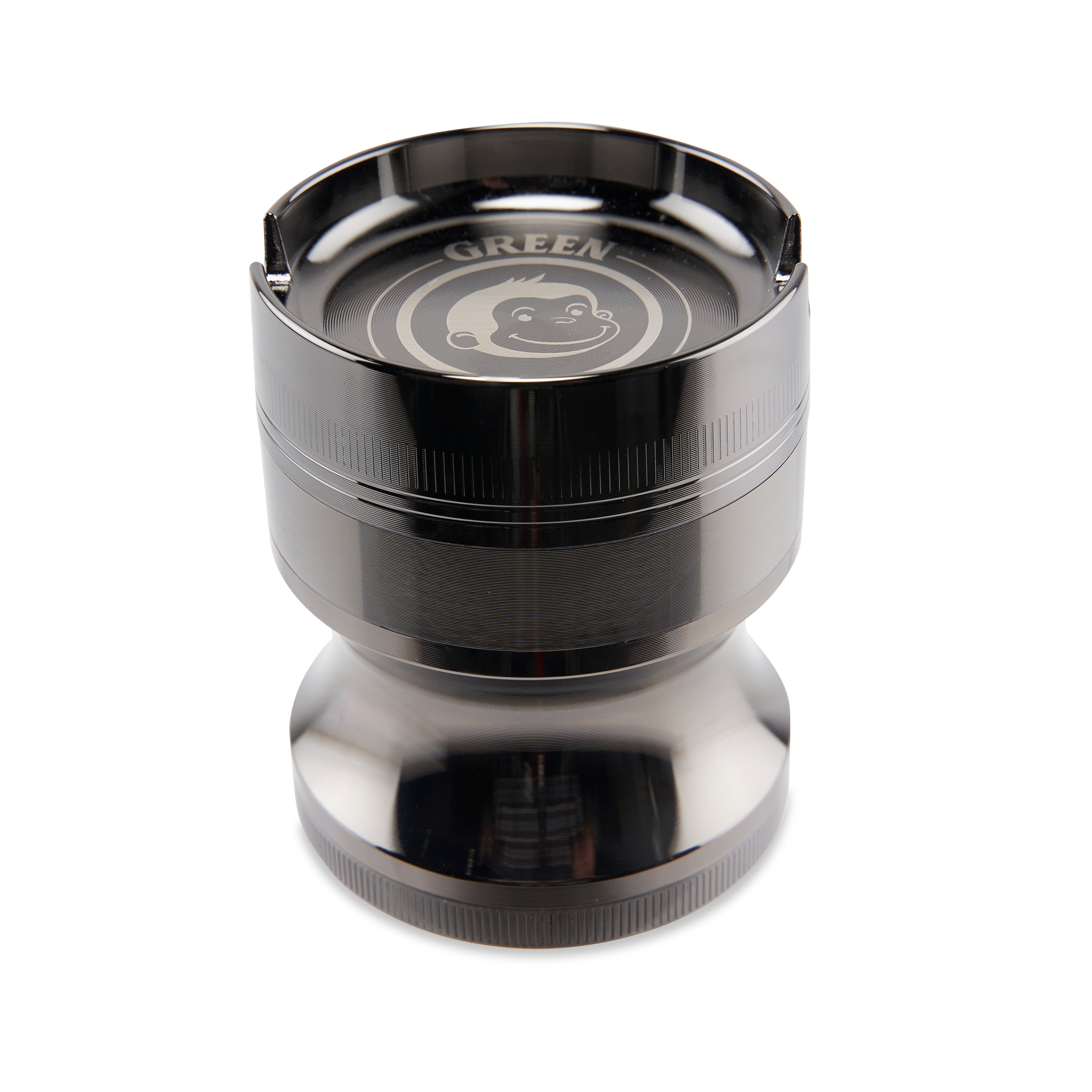 Green Monkey Grinder - Chacma 4pc with Ashtray - 63mm - Discreet Smoker