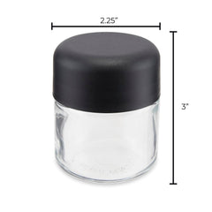 3oz Child Resistant Glass Jar and Cap 160ct Bulk - Discreet Smoker