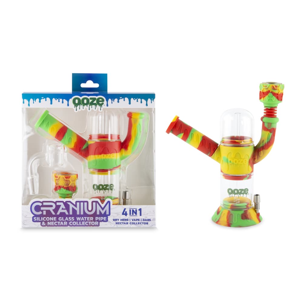Ooze Cranium Silicone 4-in-1 Hybrid Water Pipe - Discreet Smoker