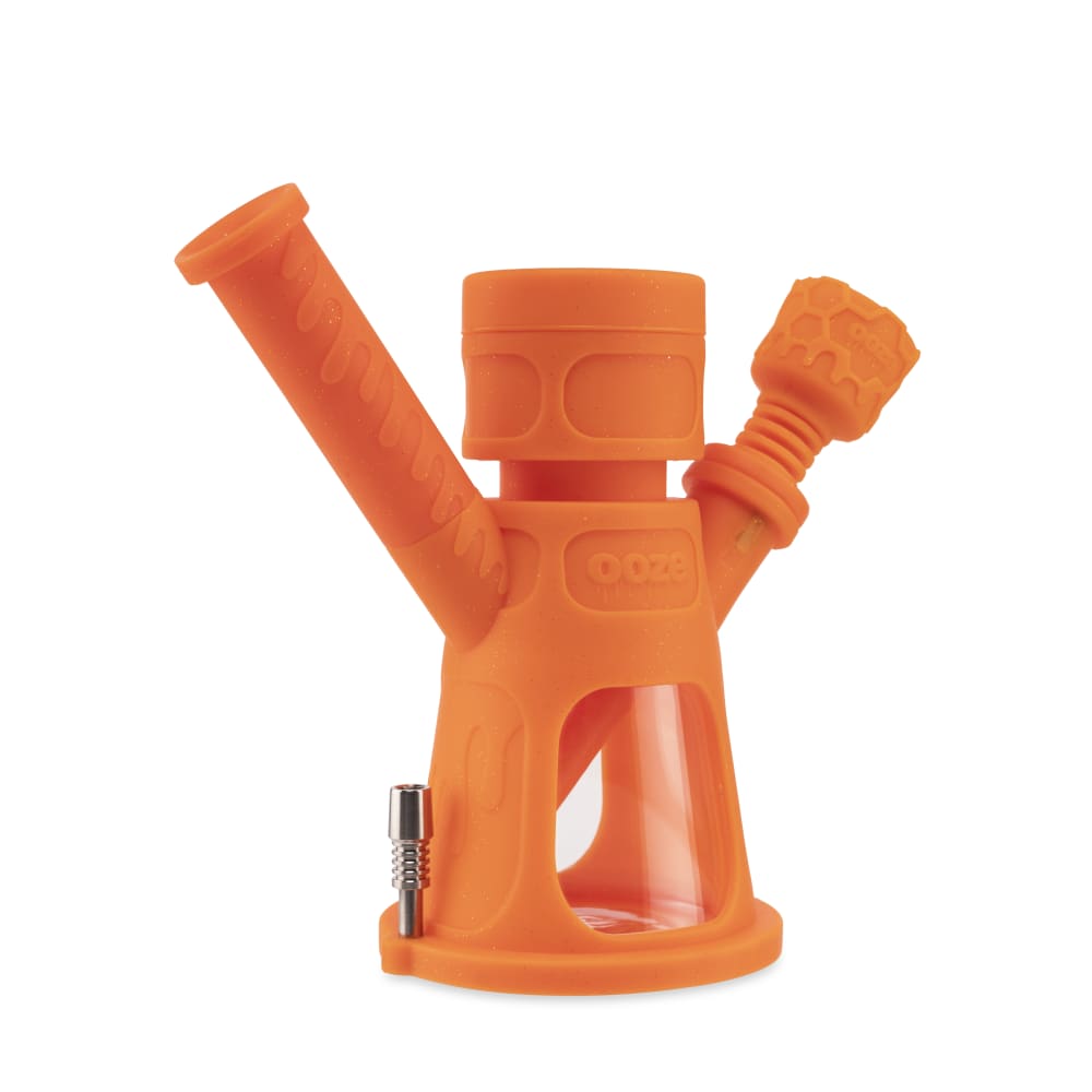 Ooze Hyborg Silicone Glass 4-in-1 Hybrid Water Pipe and Nectar Collector - Discreet Smoker
