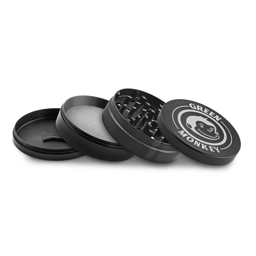 Green Monkey Grinder - Capuchin 4pc - 75mm - Discreet Smoker