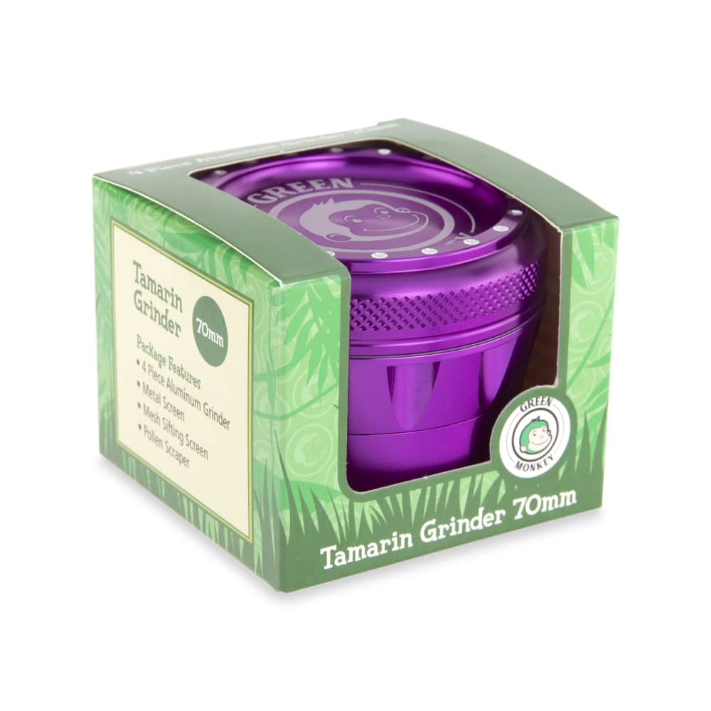 Green Monkey Grinder - Tamarin 4pc - 70mm - Discreet Smoker