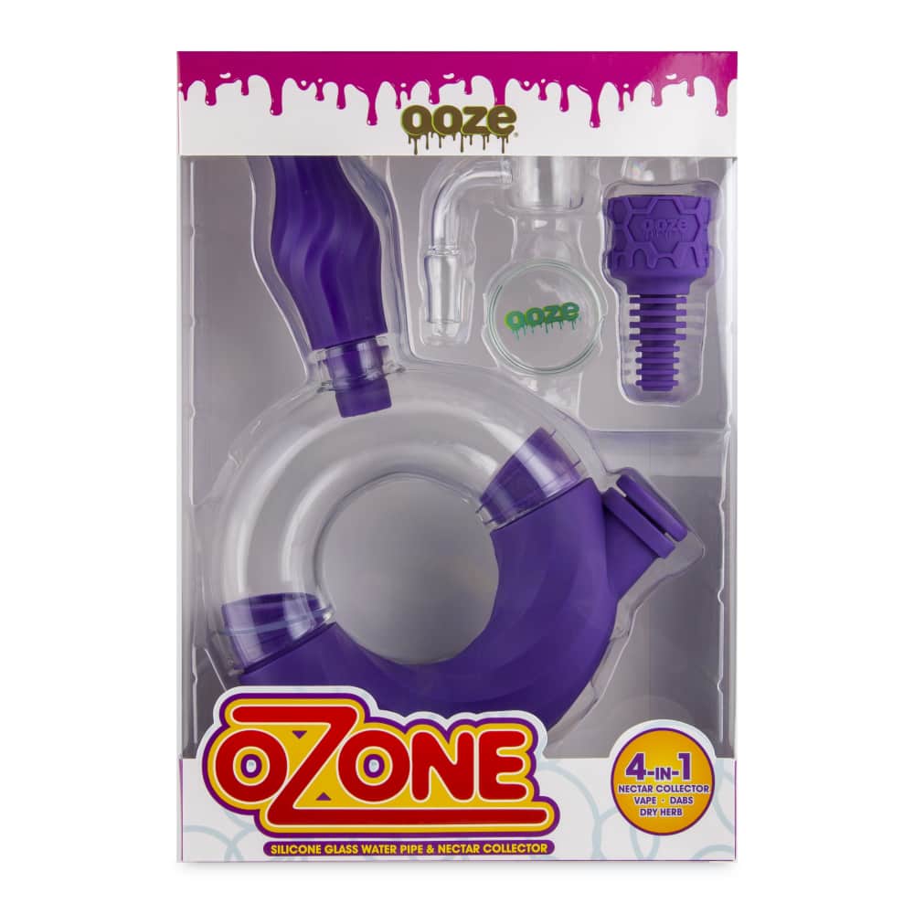 Ooze Ozone Silicone Water Pipe and Dab Straw - Discreet Smoker