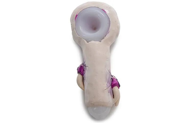 Clay Monster Teeth Handpipe - Discreet Smoker