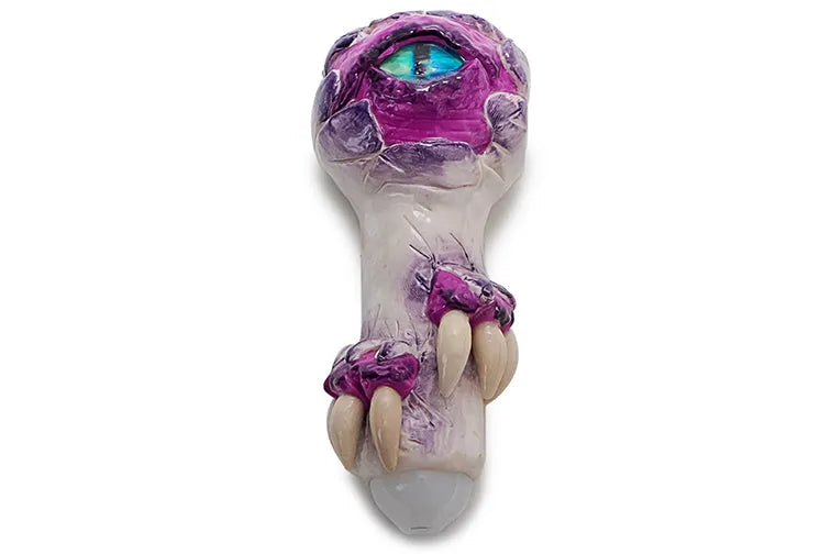 Clay Monster Teeth Handpipe - Discreet Smoker