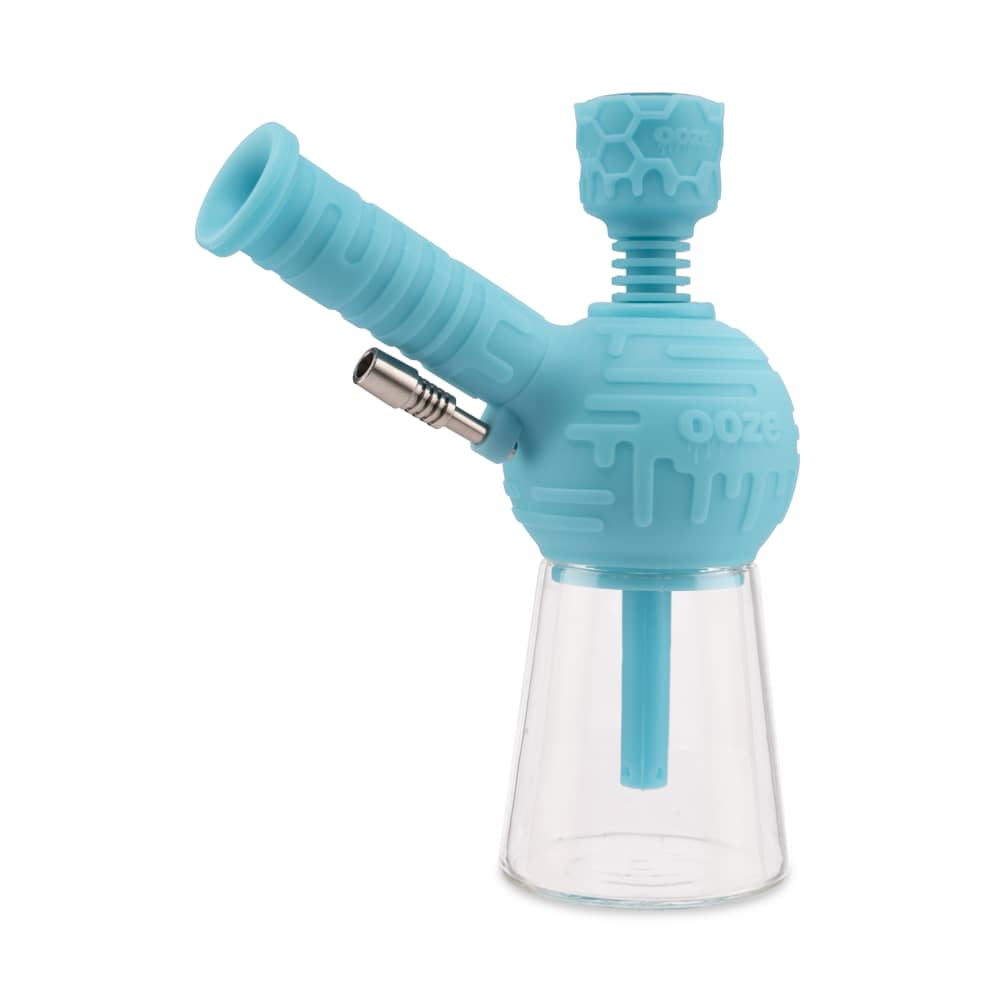 Ooze Blaster Silicone Glass 4-in-1 Hybrid Water Pipe and Dab Straw - Discreet Smoker