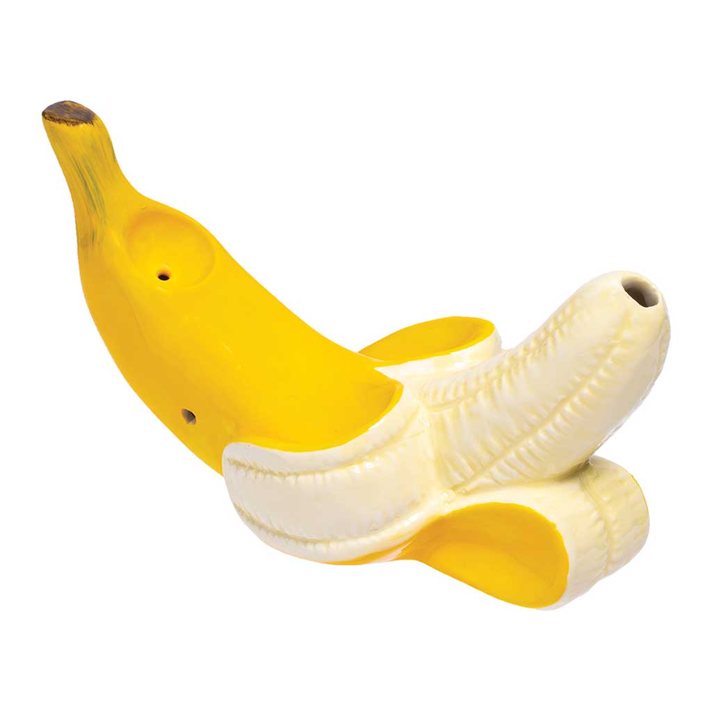 LARGE BANANA CERAMIC PIPE - Discreet Smoker