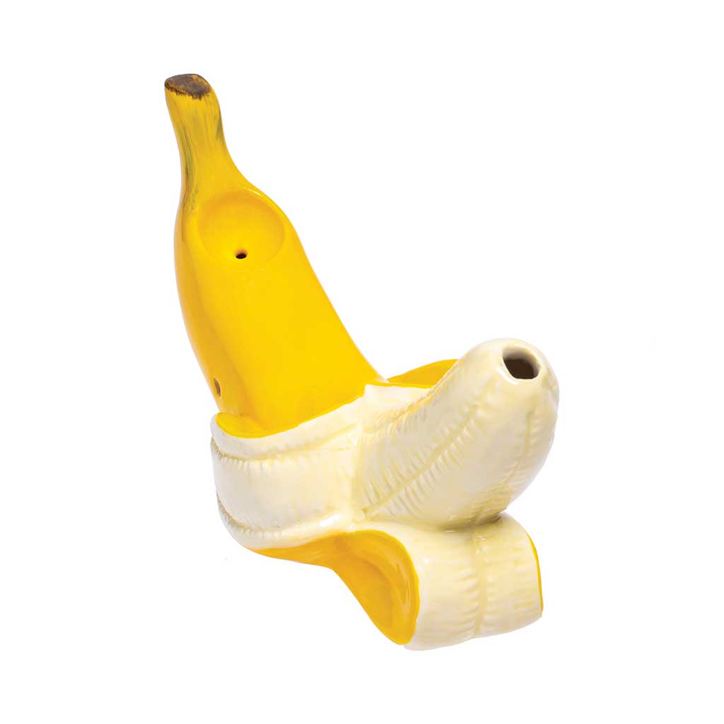 LARGE BANANA CERAMIC PIPE - Discreet Smoker