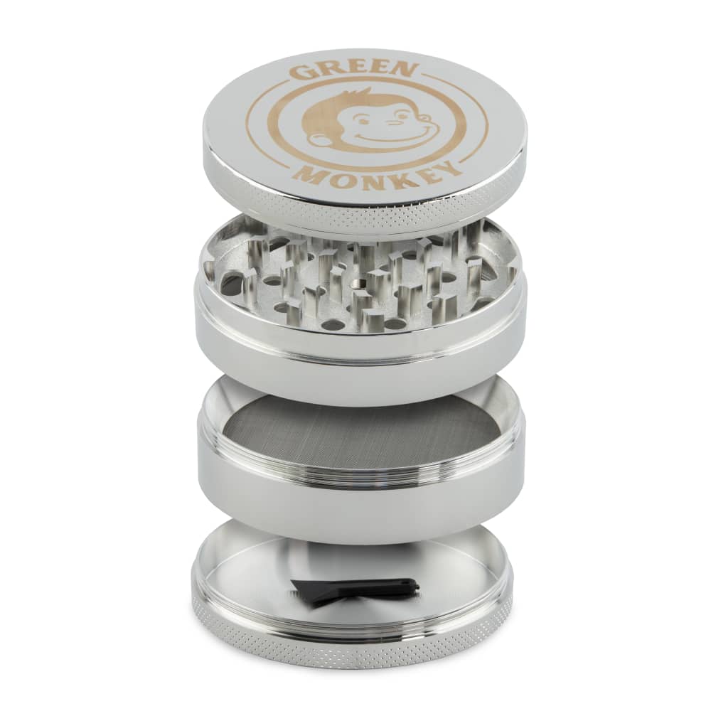 Green Monkey Grinder - Capuchin 4pc - 75mm - Discreet Smoker