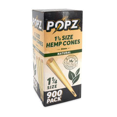 POPZ Hemp Cones 1 ¼ Size Bulk 900ct Box – Natural