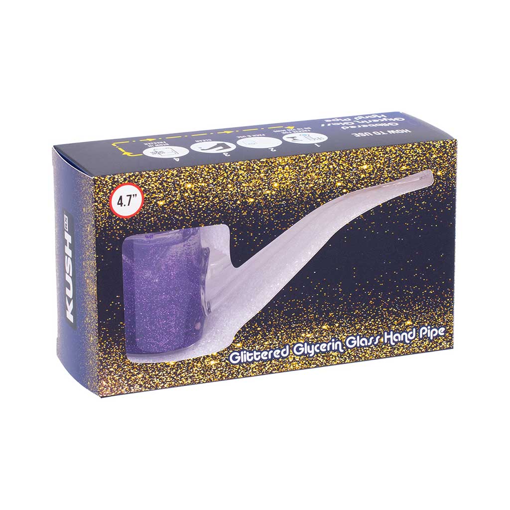LIQUID GLITTER SHERLOCK HAND PIPE - Discreet Smoker