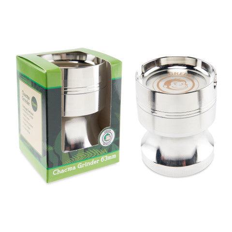 Green Monkey Grinder - Chacma 4pc with Ashtray - 63mm - Discreet Smoker