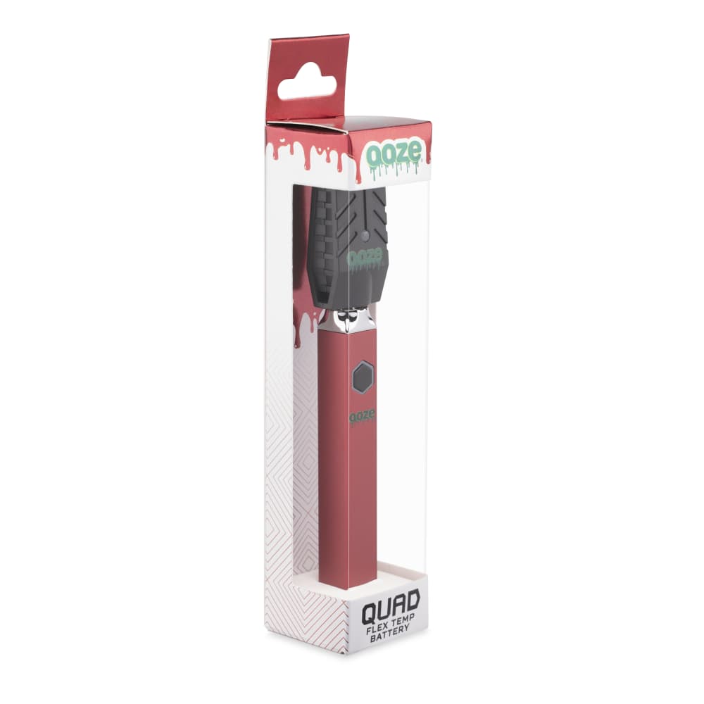 Ooze Quad 510 Thread 500 mAh Square Vape Pen Battery - Discreet Smoker