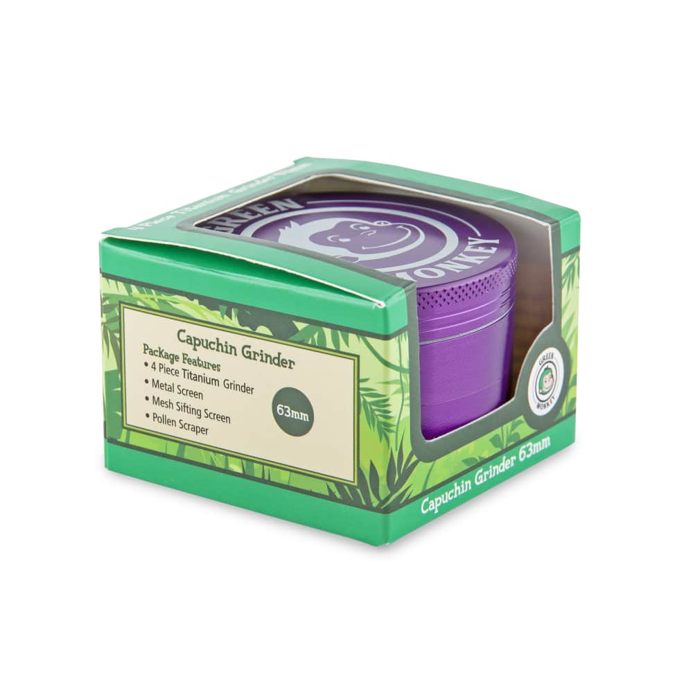 Green Monkey Grinder - Capuchin 4pc - 63mm - Discreet Smoker