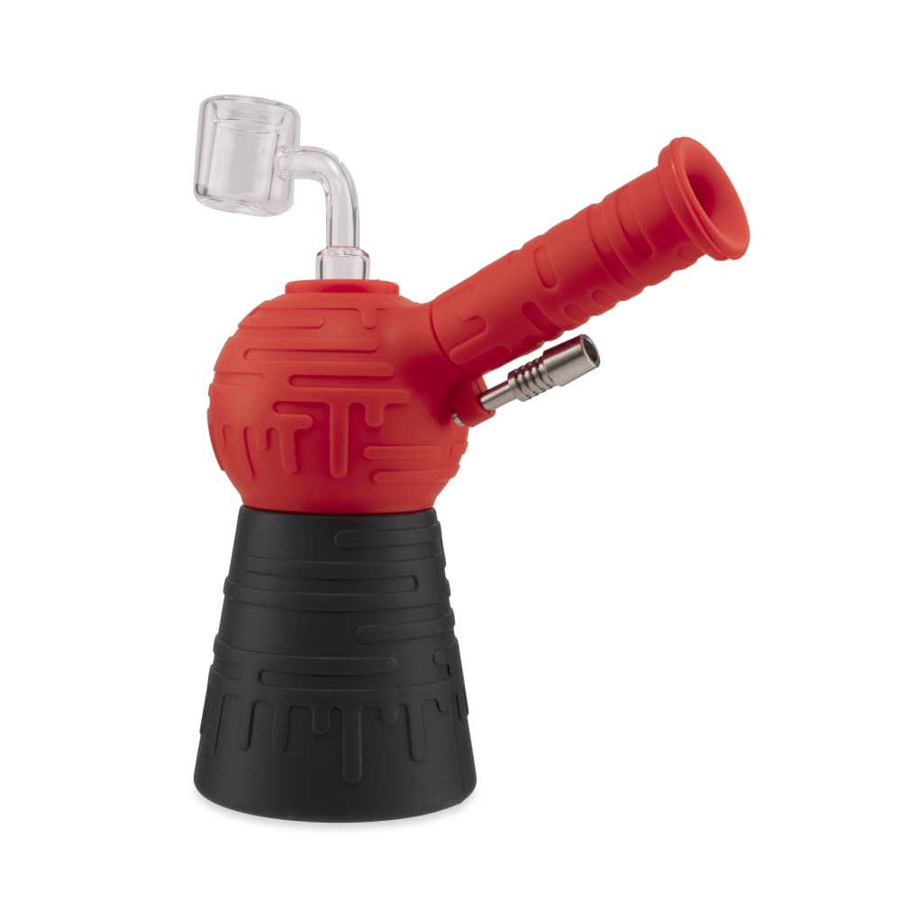 Ooze Blaster Silicone Glass 4-in-1 Hybrid Water Pipe and Dab Straw - Discreet Smoker