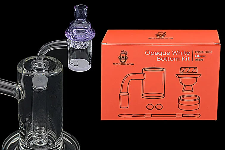 Space King Opaque White Bottom Banger Kit (Coral) - Discreet Smoker