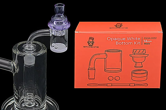 Space King Opaque White Bottom Banger Kit (Coral) - Discreet Smoker