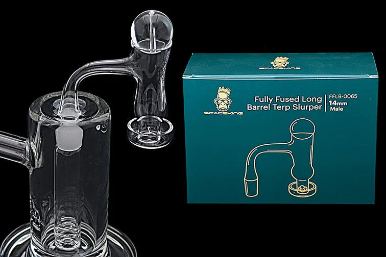 Space King Fully Fused Long Barrel Terp Slurper (Dark Green) - Discreet Smoker