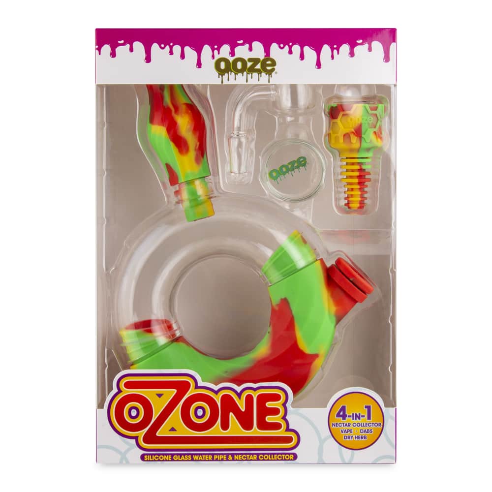 Ooze Ozone Silicone Water Pipe and Dab Straw - Discreet Smoker