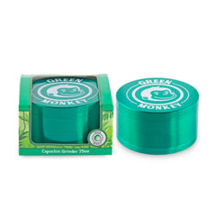 Green Monkey Grinder - Capuchin 4pc - 75mm - Discreet Smoker