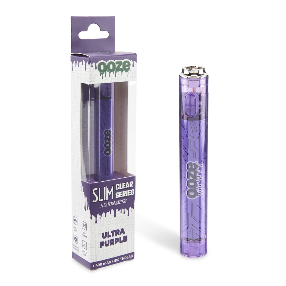 Slim Clear Series Transparent 510 Vape Battery - Discreet Smoker