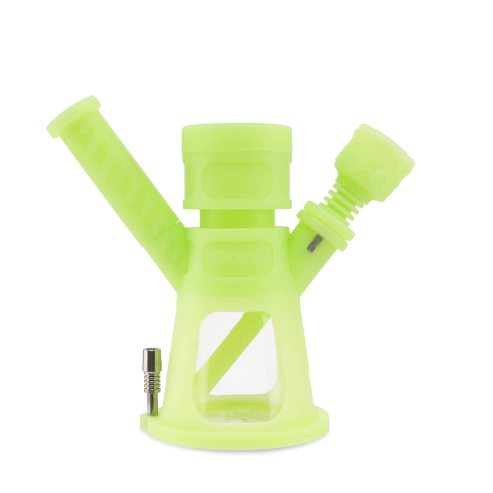 Ooze Hyborg Silicone Glass 4-in-1 Hybrid Water Pipe and Nectar Collector - Discreet Smoker