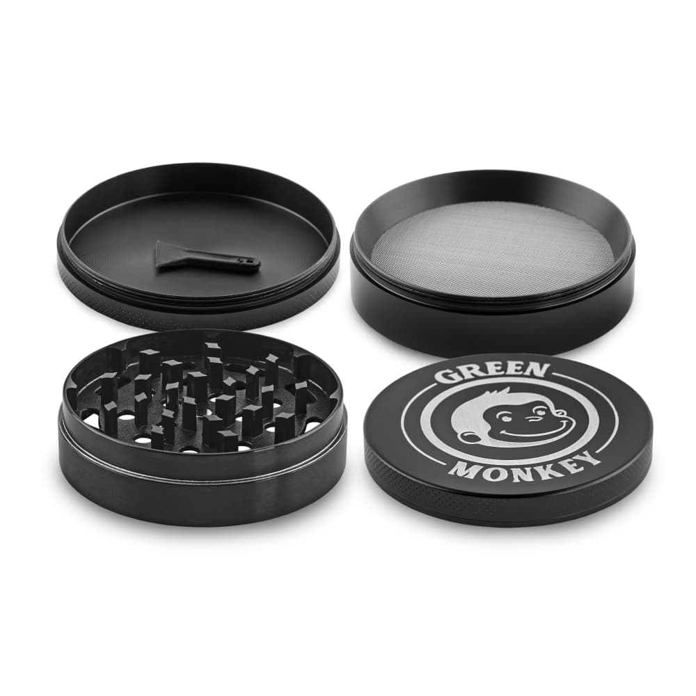 Green Monkey Grinder - Capuchin 4pc - 75mm - Discreet Smoker