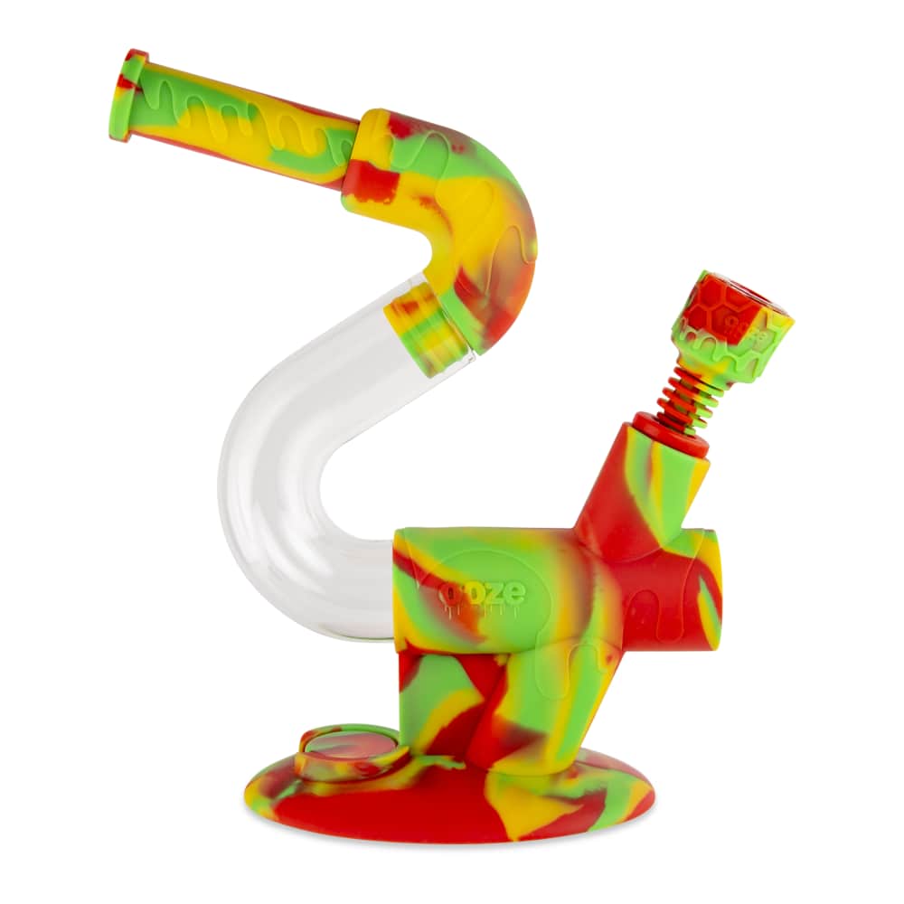 Ooze Swerve Silicone Water Pipe - Discreet Smoker