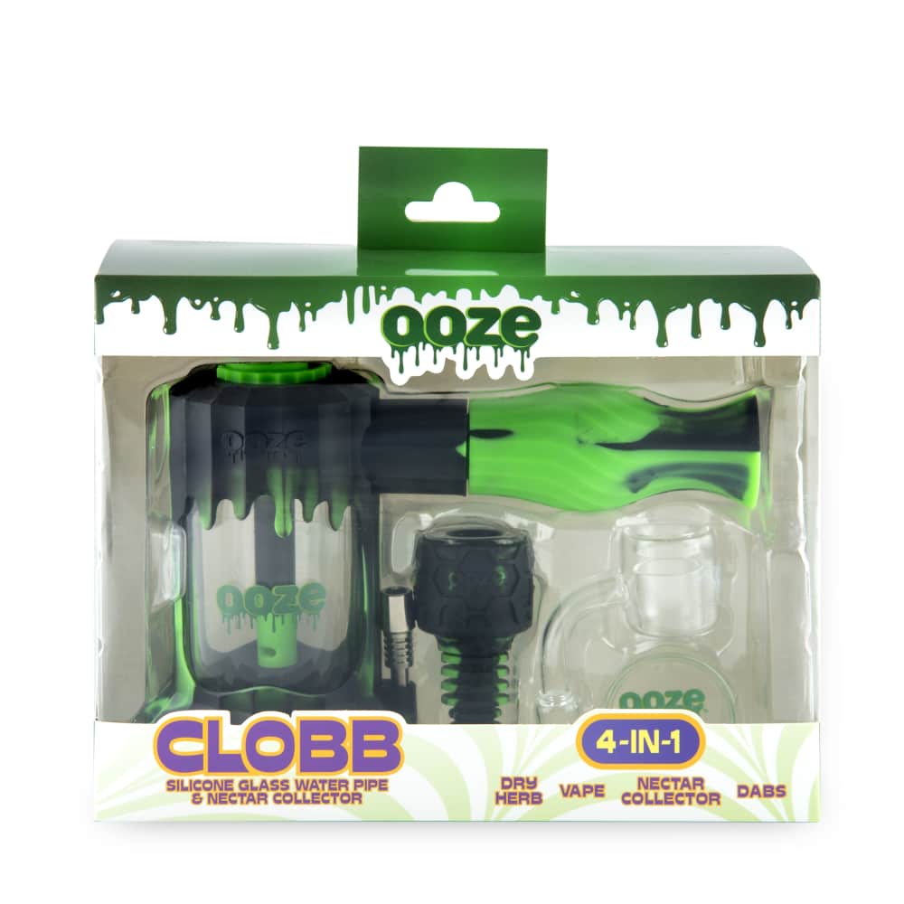 Ooze Clobb Silicone Water Pipe and Dab Straw - Discreet Smoker